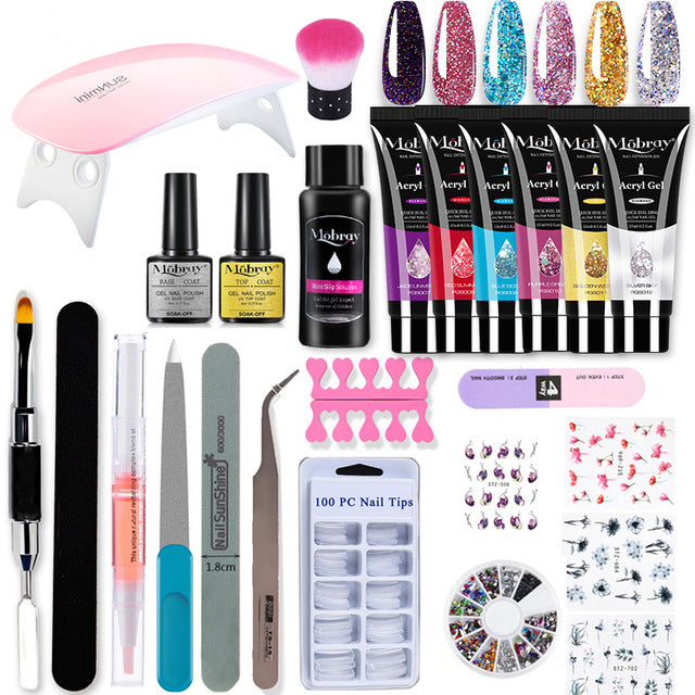 Crystal Nail Extension Tool Set - Professional Resin Glue Application Kit