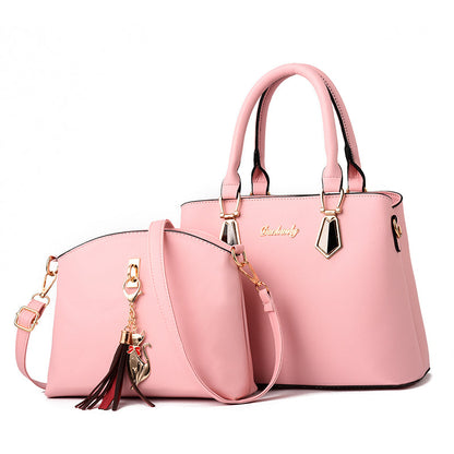 Large Capacity PU Leather Tote Bag - Casual Crossbody Handbag