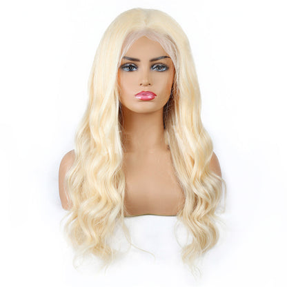 Blonde Semi-Lace Human Hair Wig - Real Hair Construction