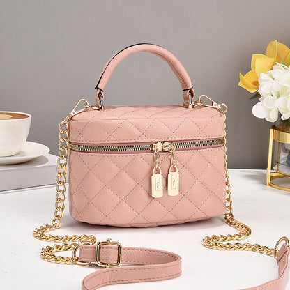 Fashion Tote Bag with Feather Detail - PU Leather Casual Handbag
