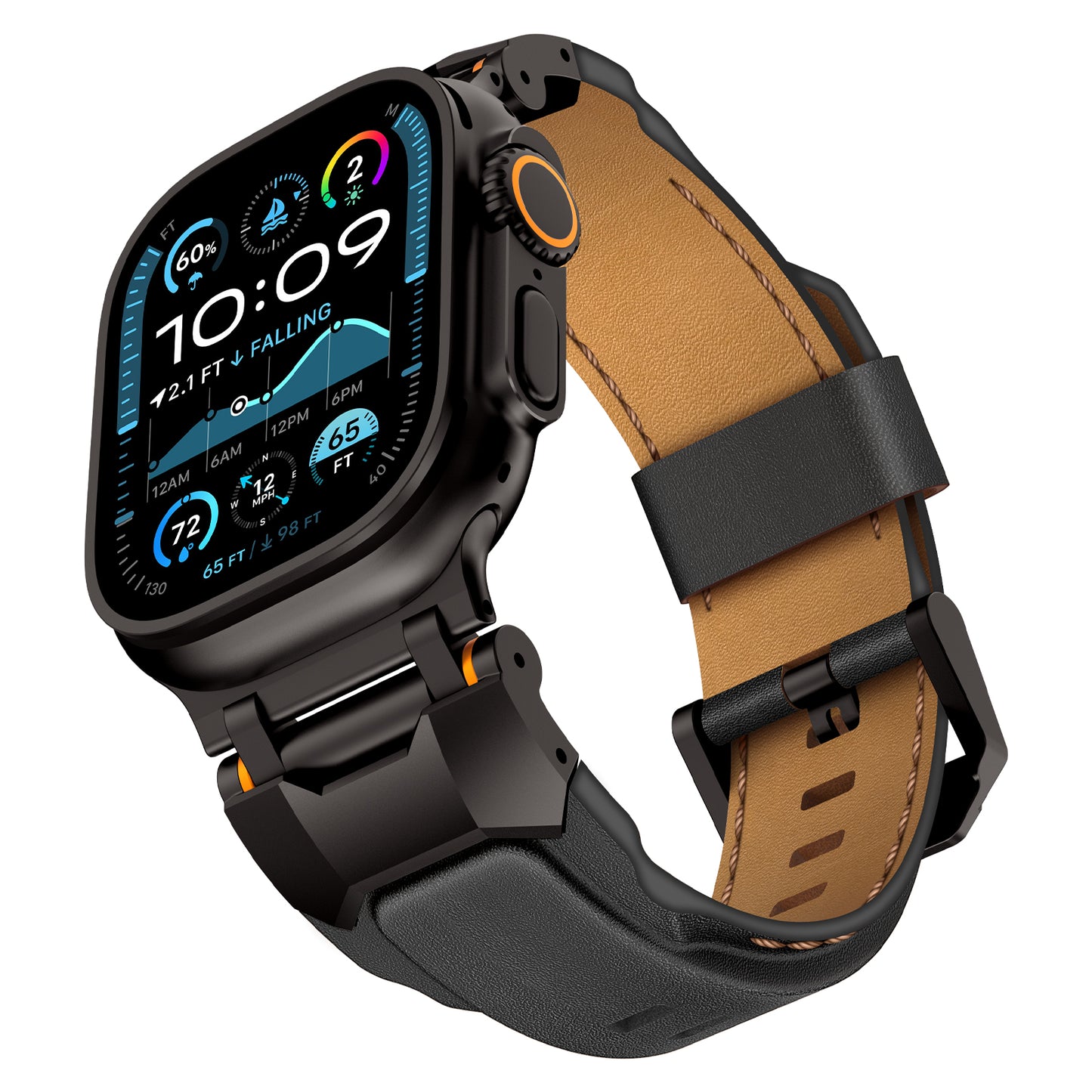Premium Top Layer Cowhide Smartwatch Strap - Handmade Vintage Leather Band