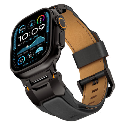 Premium Top Layer Cowhide Smartwatch Strap - Handmade Vintage Leather Band