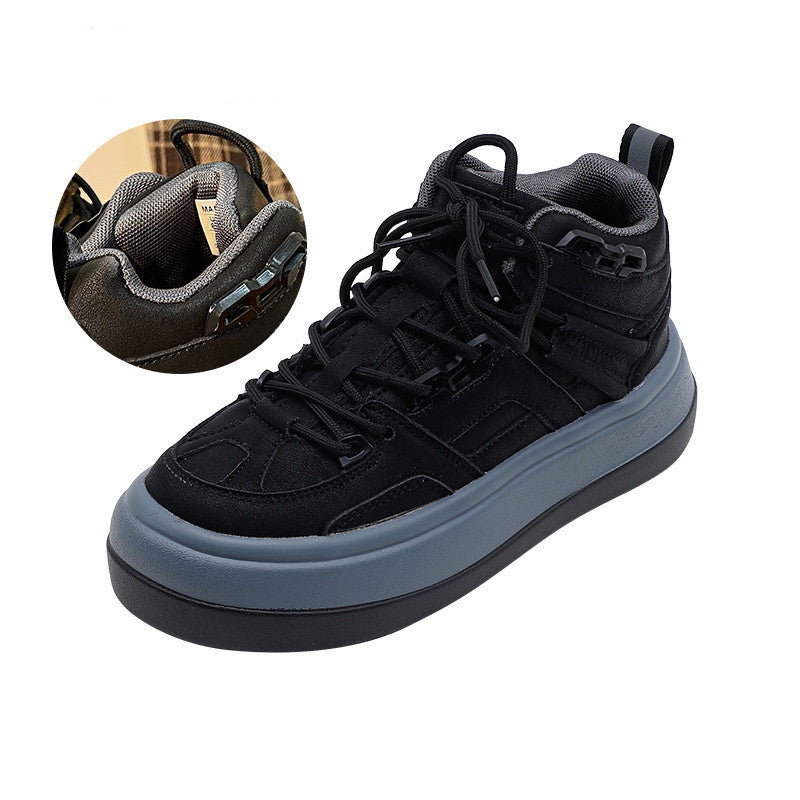 Women's Retro Niche Design High Top Sneakers - Casual Fashion Shoes