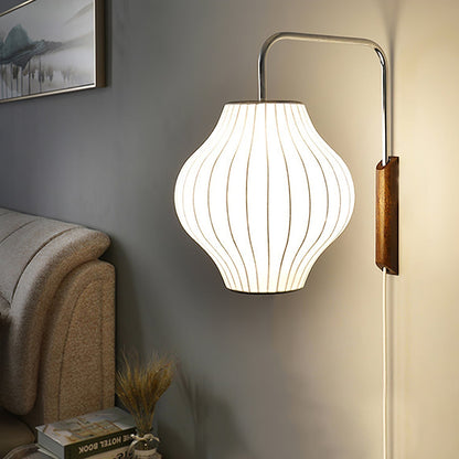 Artistic Silk Wall Sconce - Bedroom & Study Lamp