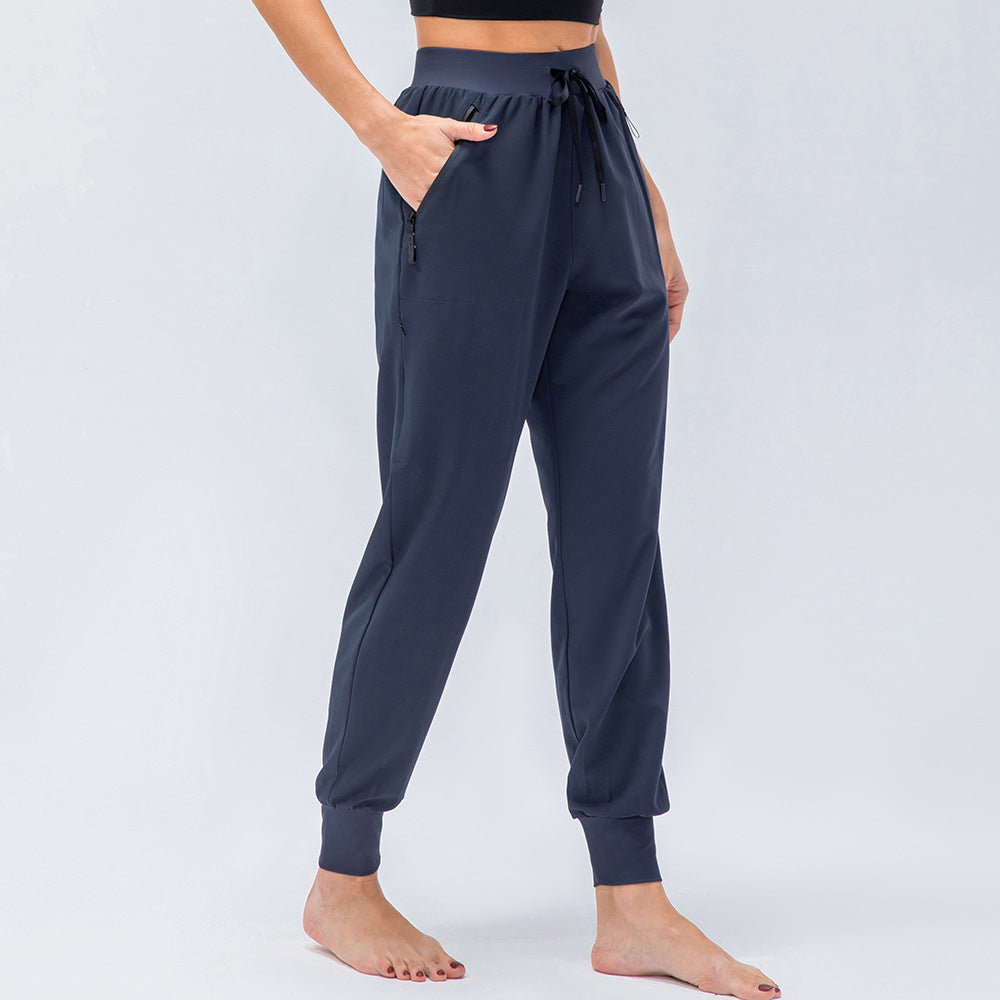Women's Drawstring Hiking Pants - Breathable Polyester Outdoor Trousers