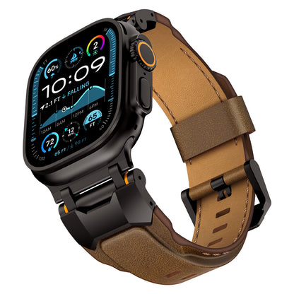 Premium Top Layer Cowhide Smartwatch Strap - Handmade Vintage Leather Band