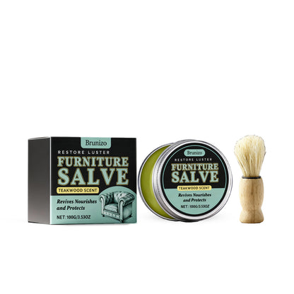 Premium Leather Furniture Care Cream with Application Brush - 100g