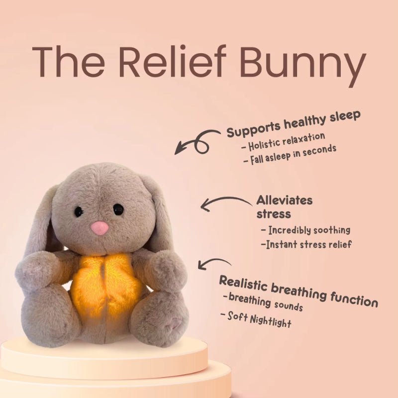 Breathing Plush Soothing Toy for Babies – Rabbit & Elephant with Music & Soft Light