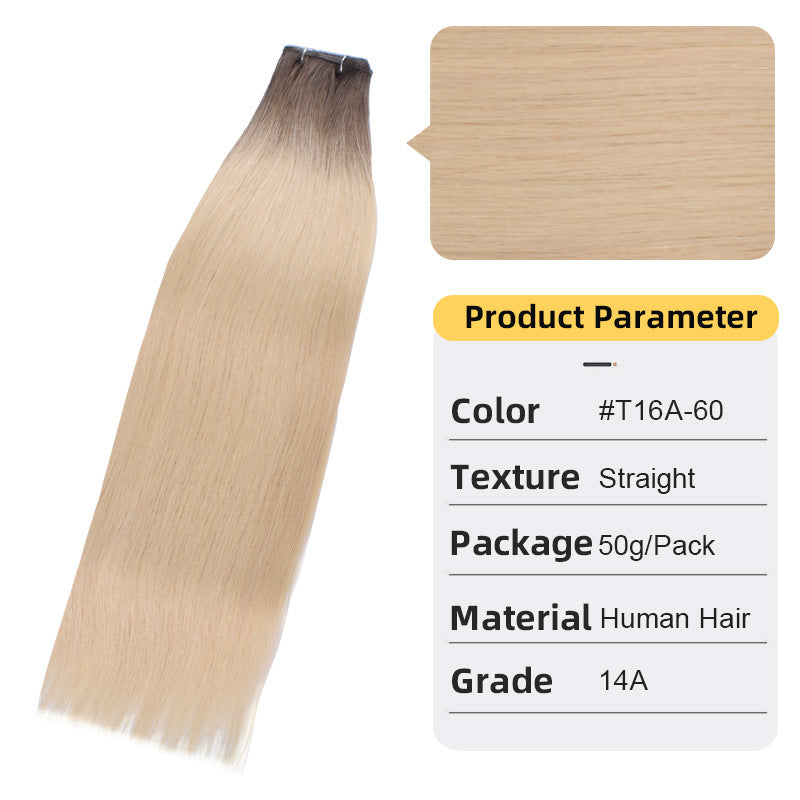 Hand-Knitted Hair Weft Extensions - Real Human Hair Braid