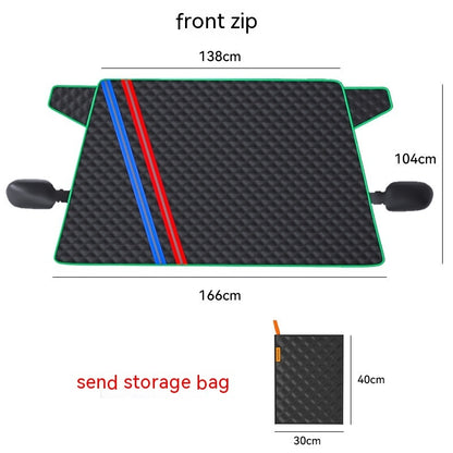 Car Windshield Sun Shade - Half Cover with Storage Bag