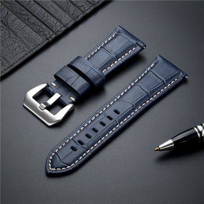 Premium Italian Leather Watch Strap with Quick Release - Bamboo Pattern