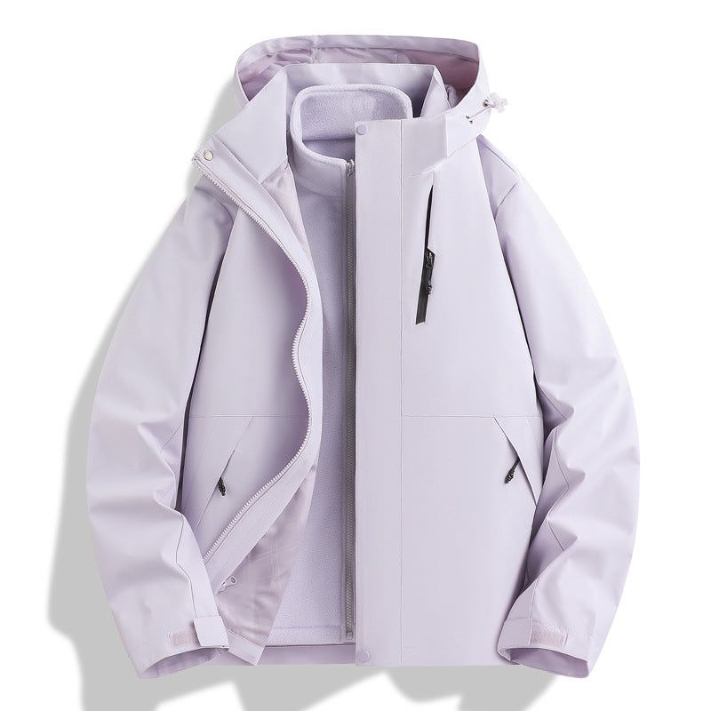 Three-in-One Fleece-Lined Thick Coat for Couples
