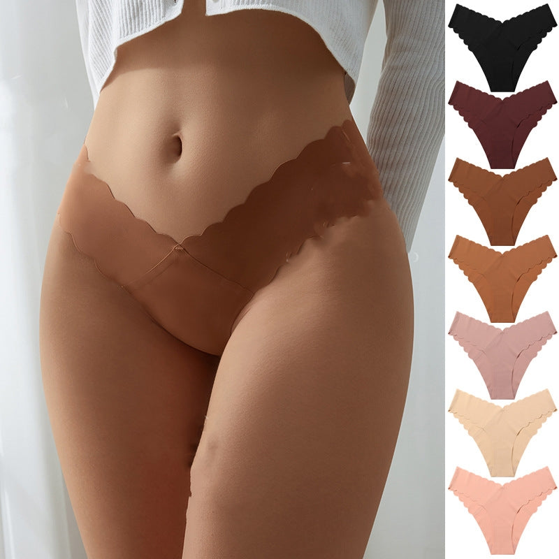 Seamless Ice Silk Underwear Set - 7-Piece Low-Rise Collection
