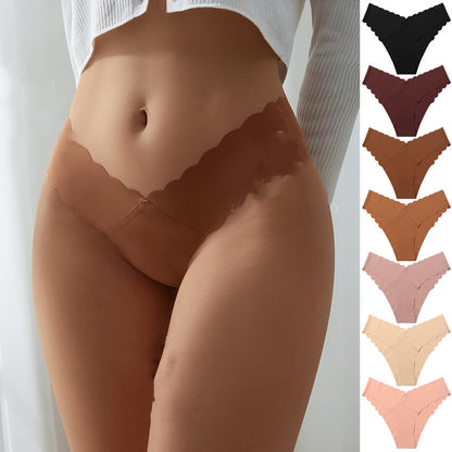 Seamless Ice Silk Underwear Set - 7-Piece Low-Rise Collection