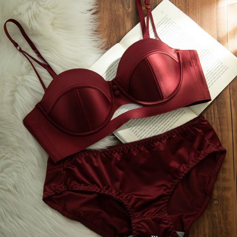 French-Style Wireless Bra Set - Y-Strap All-in-One Lingerie