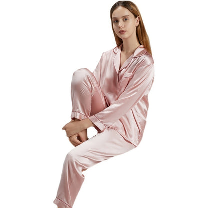 Silk Pajama Set - Long Sleeve Top and Pants Two-Piece