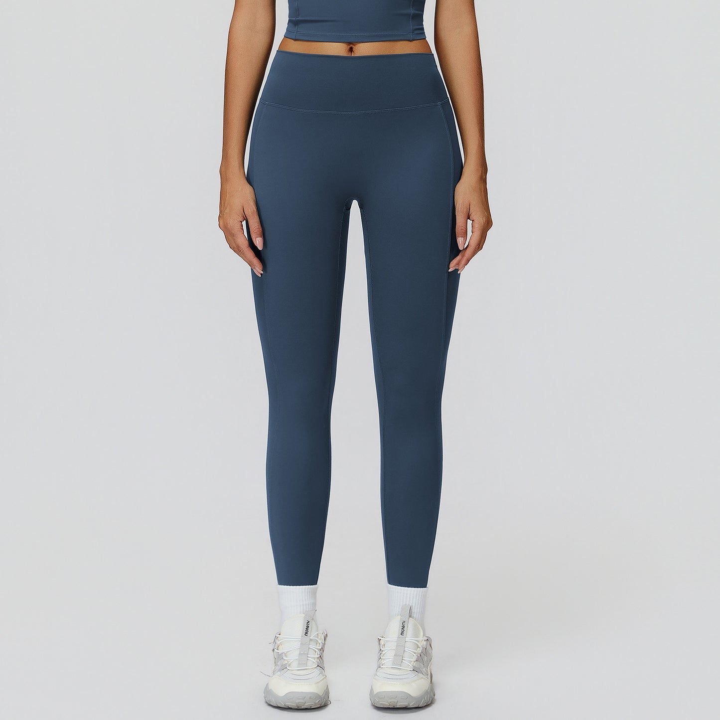 Brushed High-Waist Yoga Pants - Tight Sports Leggings