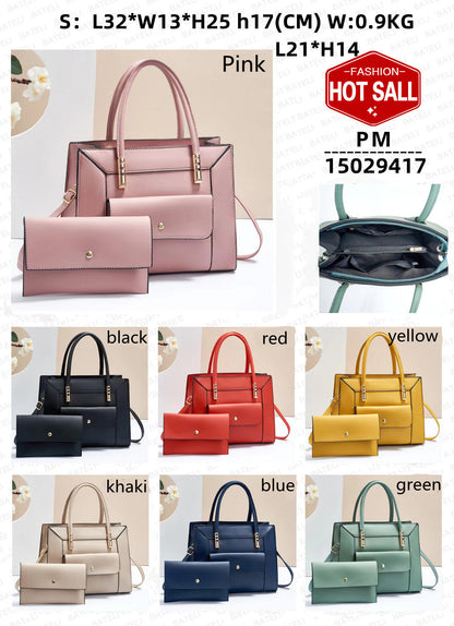 PU Leather Tote Bag with Tassel - Women's Casual Shoulder Bag