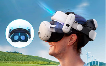 VR Headset Head Strap - Multi-Angle Adjustable Comfort Support for Virtual Reality Glasses