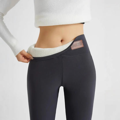 Solid Color Thickening Sports Leggings - High Elasticity Casual Pants