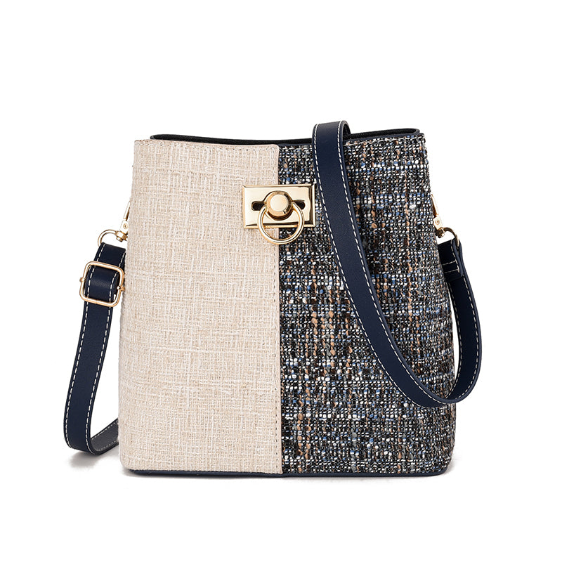 Fashion Texture Bucket Bag - Large Capacity Crossbody Shoulder Bag