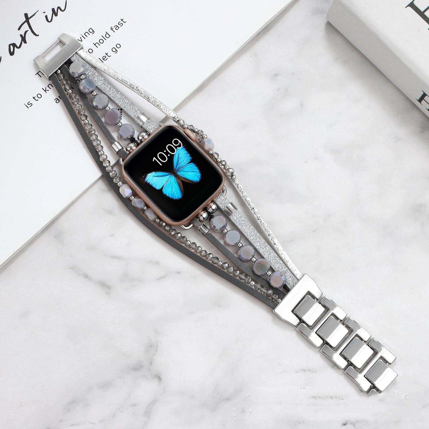 Life Tree Jewelry Leather Woven Watch Strap - Compatible with Apple Watch 38-45mm