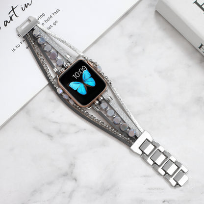 Life Tree Jewelry Leather Woven Watch Strap - Compatible with Apple Watch 38-45mm