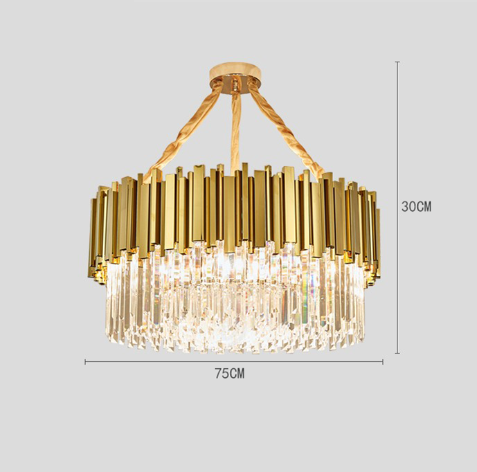 Modern Crystal Chandelier - LED Ceiling Light for Living Room