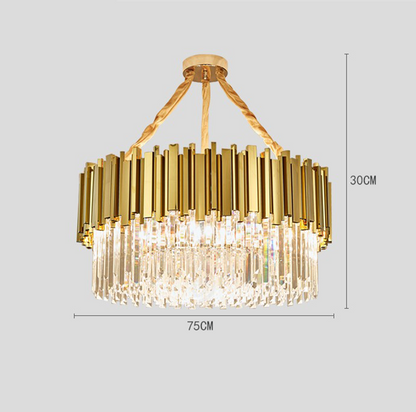 Modern Crystal Chandelier - LED Ceiling Light for Living Room