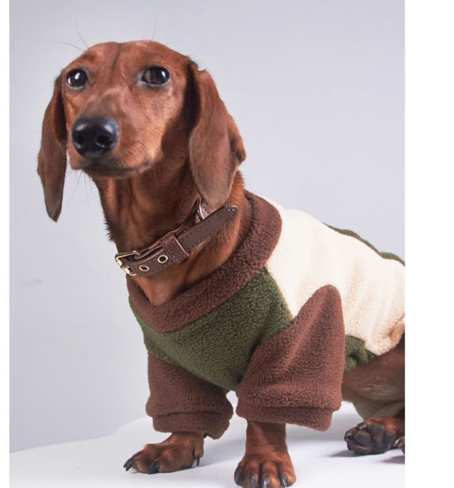 Dog Cat Pet Thermal Fleece Clothing - Four-Legged Winter Jacket with Harness