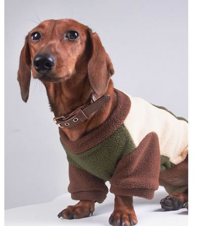 Dog Cat Pet Thermal Fleece Clothing - Four-Legged Winter Jacket with Harness