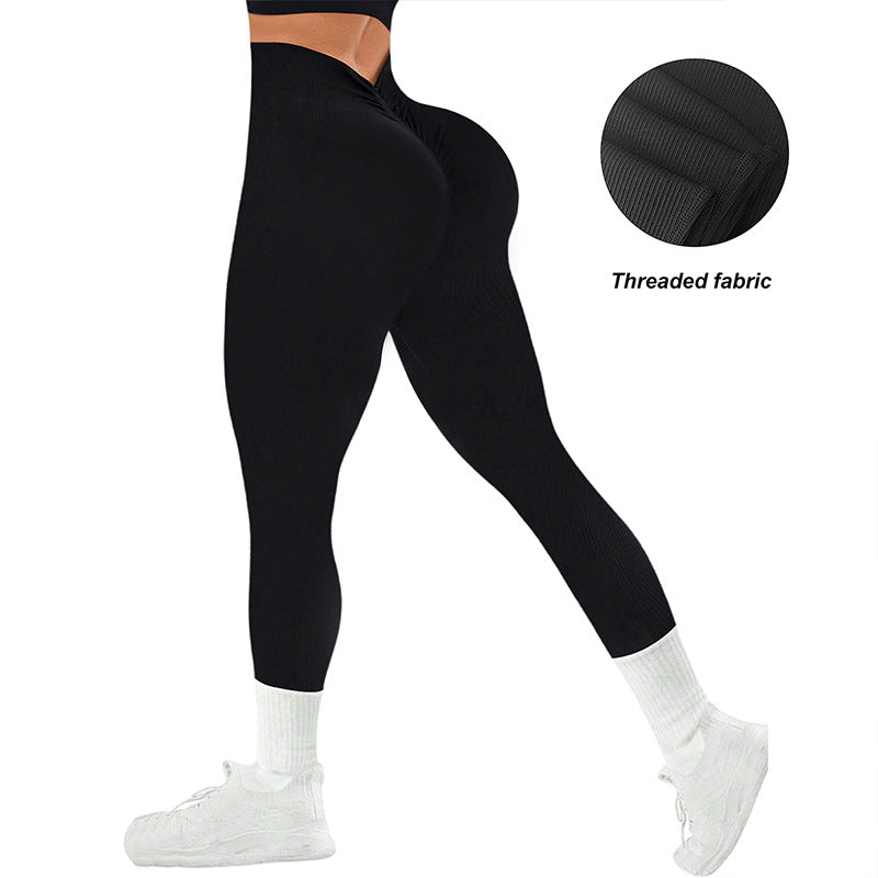 European-Style Seamless Nylon Yoga Pants - Sports Leggings