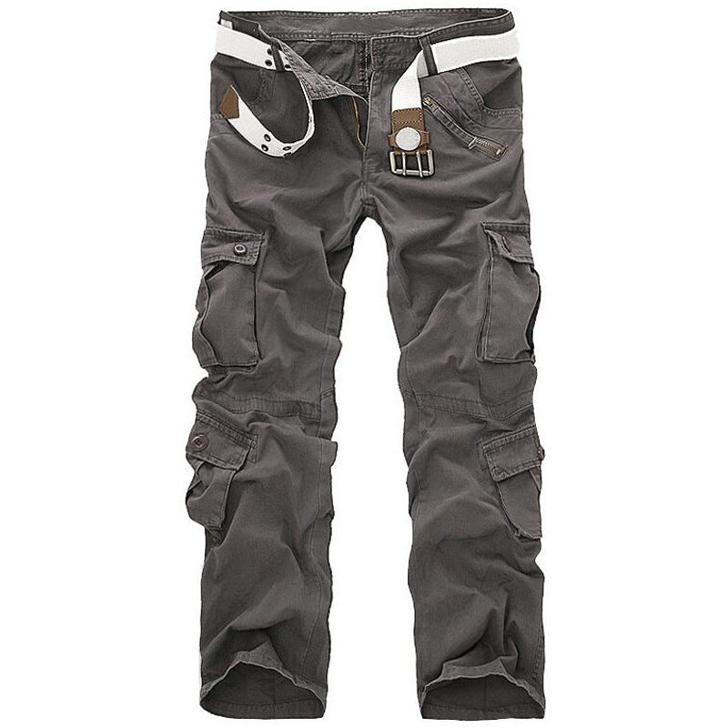 Women's Cotton Blend Cargo Pants - Loose Fit Wide Leg Trousers