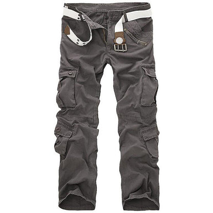 Women's Cotton Blend Cargo Pants - Loose Fit Wide Leg Trousers