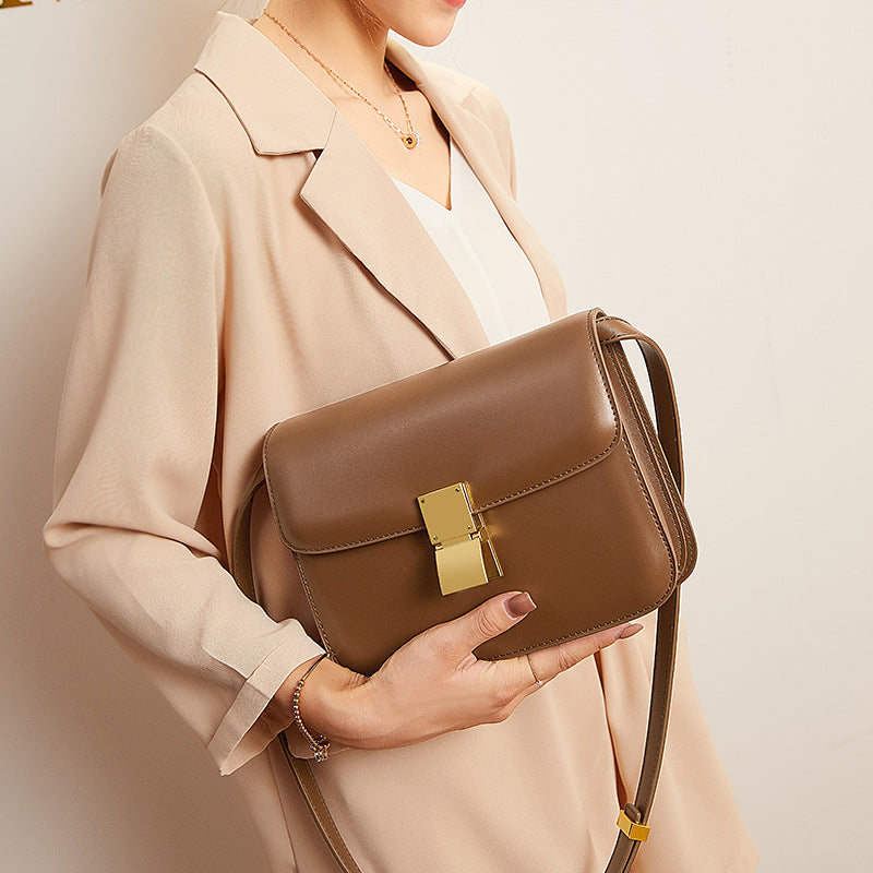 Retro PVC Leather Shoulder Messenger Bag - European American Style Crossbody