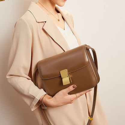 Retro PVC Leather Shoulder Messenger Bag - European American Style Crossbody