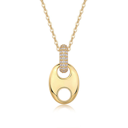 Moissanite Cloud Pendant Necklace - S925 Silver Gold-Plated with GRA Certificate