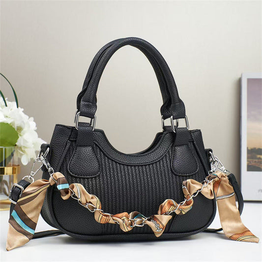 Braided Chain Crossbody Handbag - Luxury Handmade Women's Shoulder Bag
