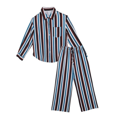 Women's Simple Loose and Comfortable Loungewear Pajamas - Cardigan Style Sleepwear Set