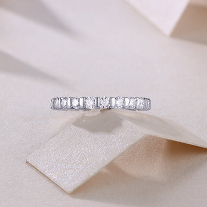 Starlight Love Moissanite Wedding Ring Set - S925 Silver Platinum Plated Engagement Ring