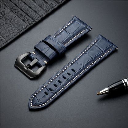 Premium Italian Leather Watch Strap with Quick Release - Bamboo Pattern