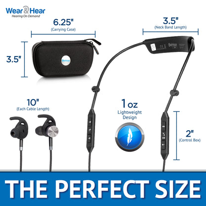 BeHear NOW Bluetooth Earbuds with Hearing Enhancement Technology