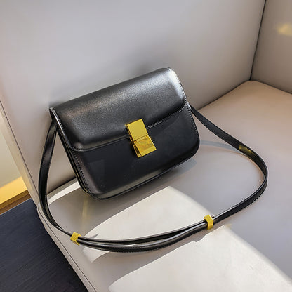 Retro PVC Leather Shoulder Messenger Bag - European American Style Crossbody