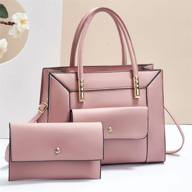 PU Leather Tote Bag with Tassel - Women's Casual Shoulder Bag