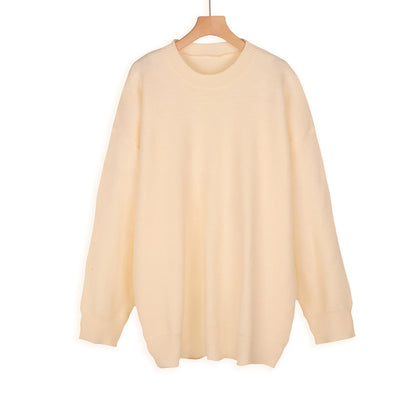Women's Cozy Knit Pullover Sweater - Soft Ribbed Long Sleeve Top