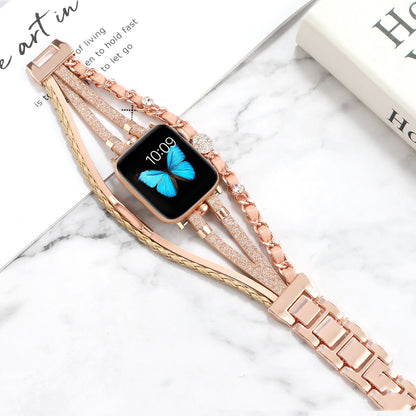 Life Tree Jewelry Leather Woven Watch Strap - Compatible with Apple Watch 38-45mm