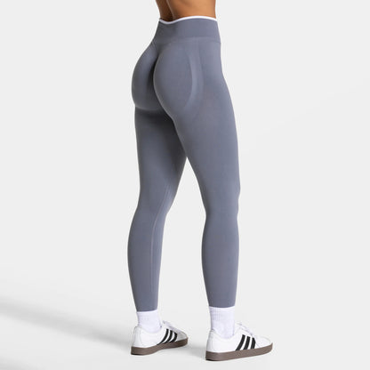 Peach Hip High-Waist Yoga Pants - Nylon Spandex Sports Leggings