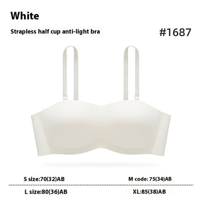 Women's Detachable Strapless Bra - Convertible Support Bra A/B Cup