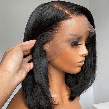 Straight Bob Lace Front Human Hair Wig - Short Bob Style