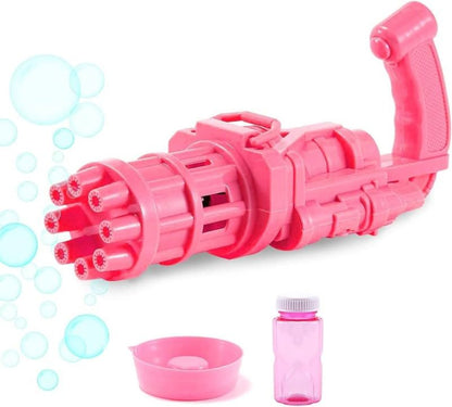 2-in-1 Bubble Machine Toy - Battery-Operated Bubble Blower & Fan for Kids